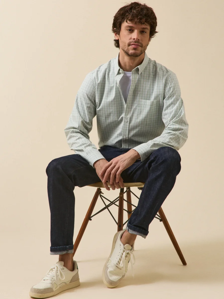 Chemise carreaux Tattersall homme coupe contemporaine – Image 7