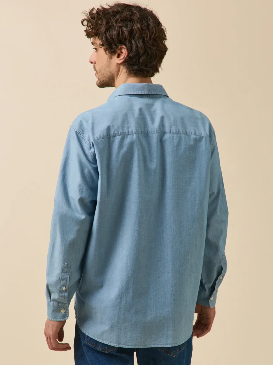 Chemise chambray homme coupe contemporaine – Image 4