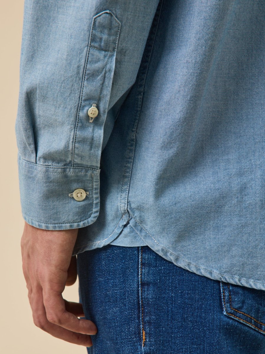 Chemise chambray homme coupe contemporaine – Image 6