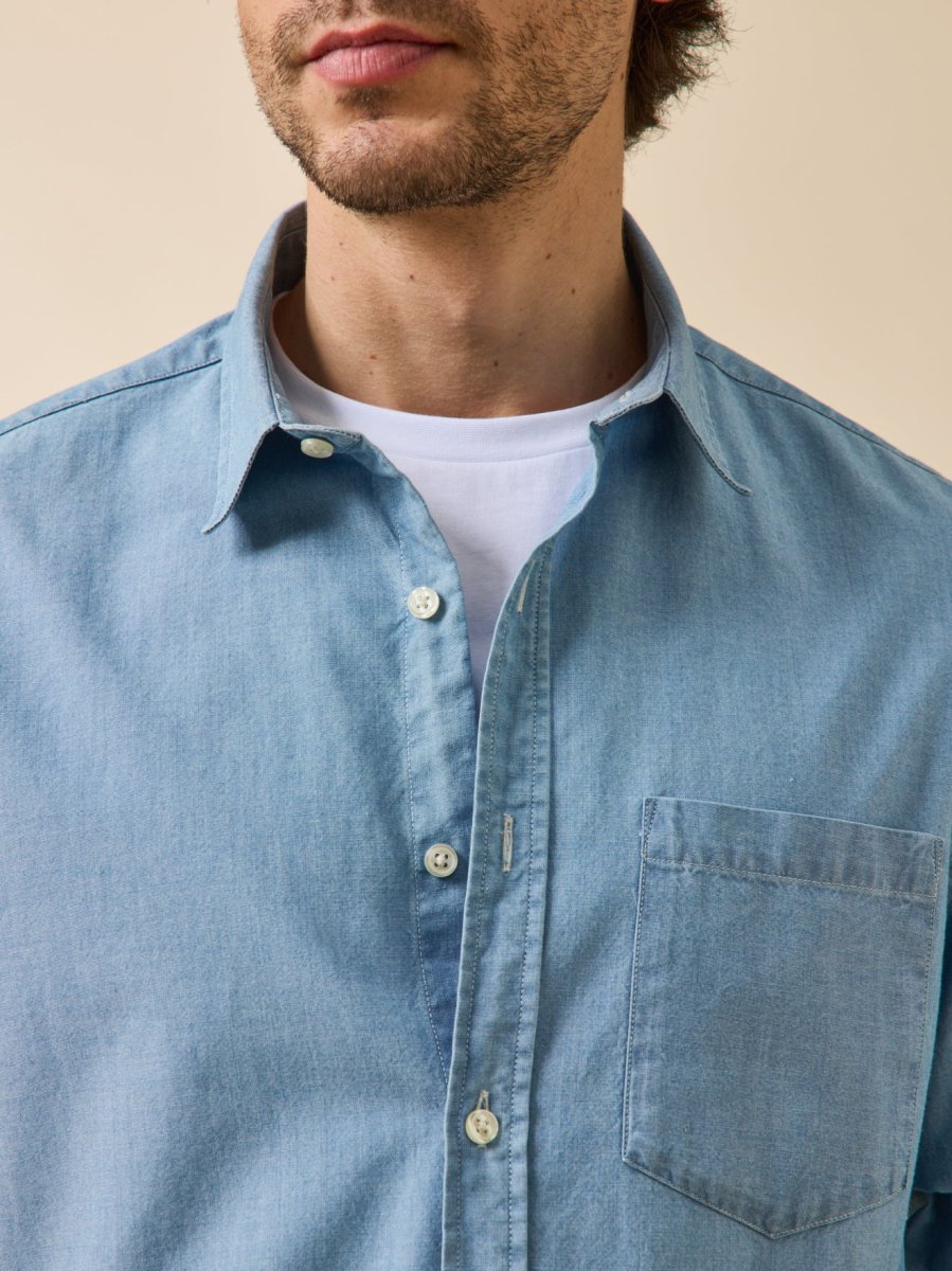 Chemise chambray homme coupe contemporaine – Image 5
