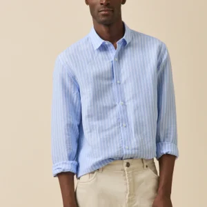 Chemise rayée homme coupe contemporaine