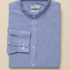 Chemise coton et lin homme coupe ajustée