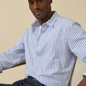 Chemise rayée homme coupe contemporaine