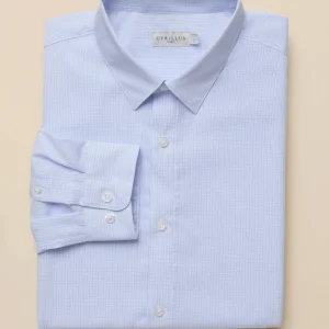 Chemise popeline carreaux homme coupe ajustée