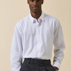 Chemise twill uni homme coupe ajustée