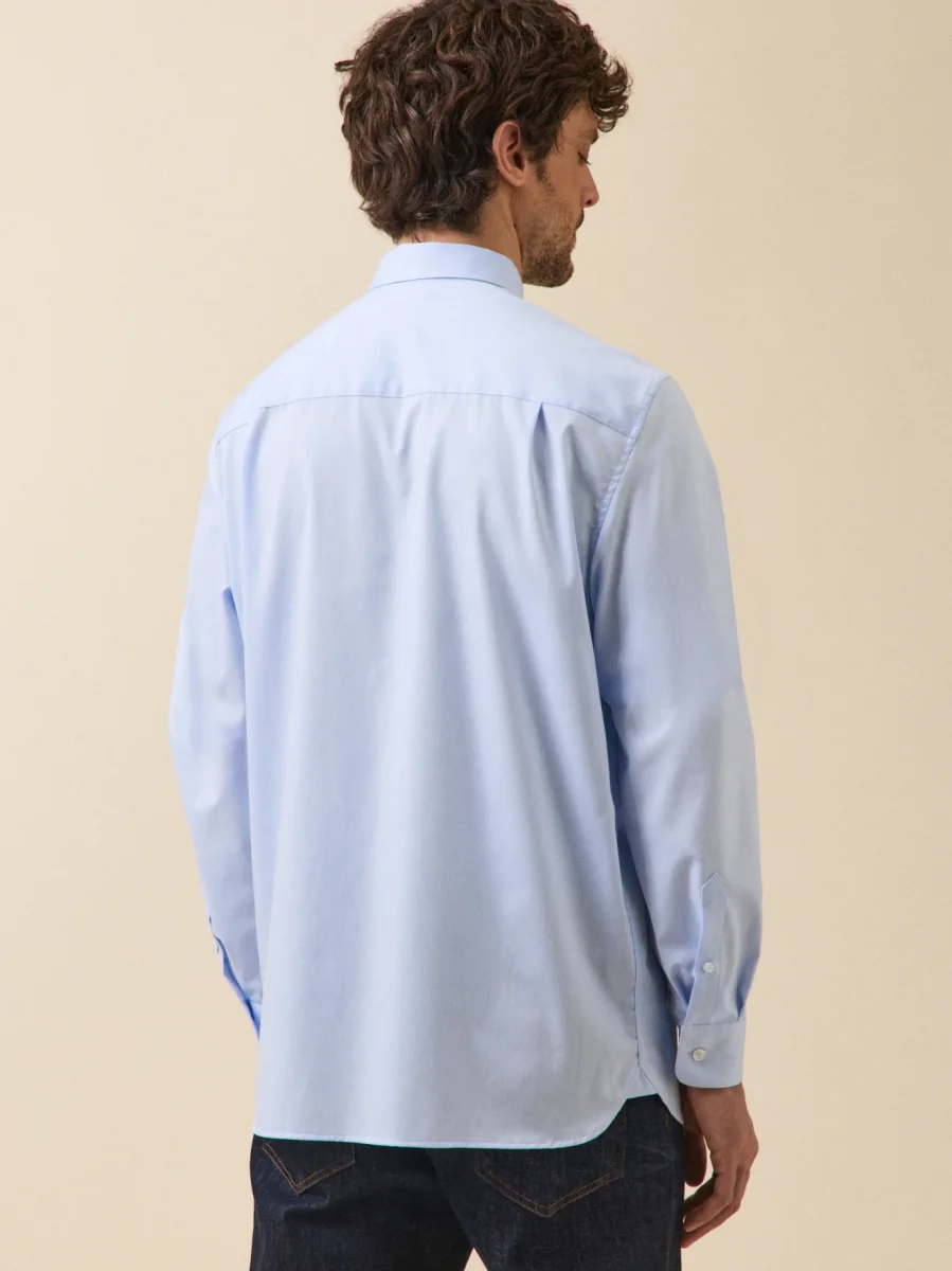 Chemise twill uni homme coupe contemporaine – Image 3