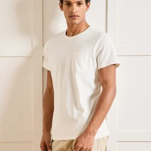 T-shirt uni brodé homme coton biologique