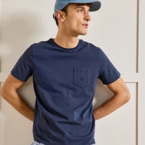 T-shirt uni brodé homme coton biologique