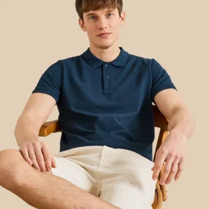 Polo uni maille piquée homme coton biologique