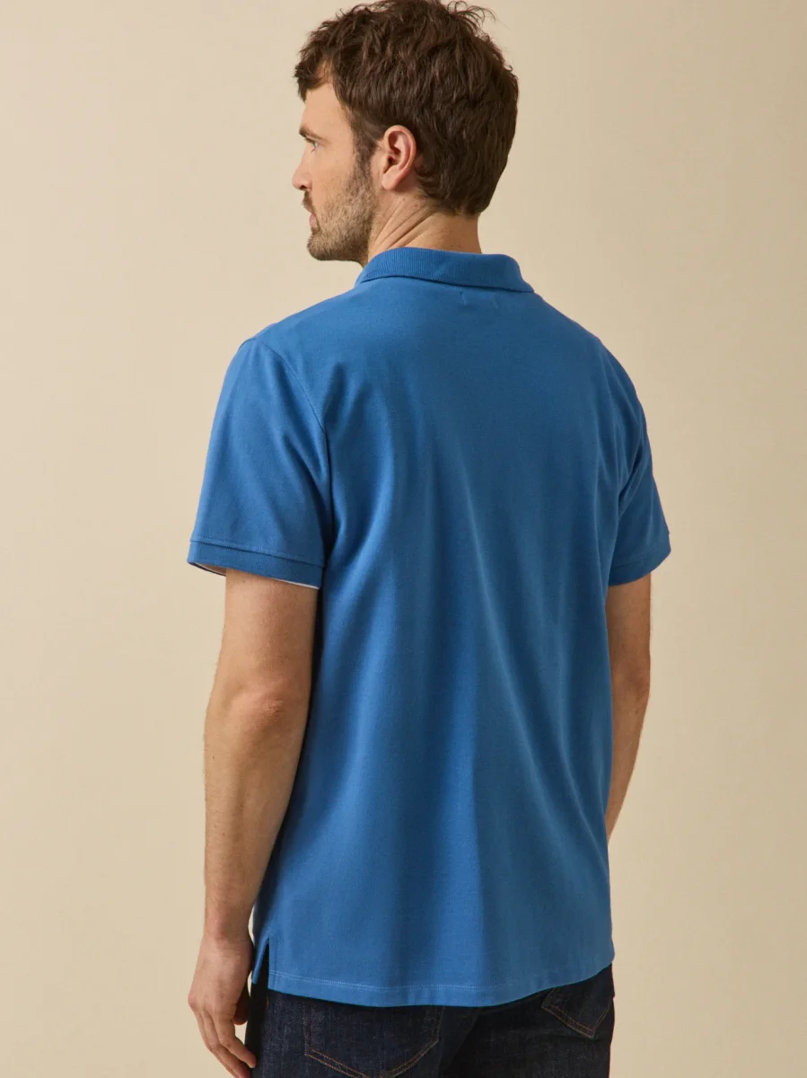 Polo uni maille piquée homme coton biologique – Image 3