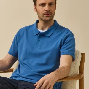 Polo uni maille piquée homme coton biologique
