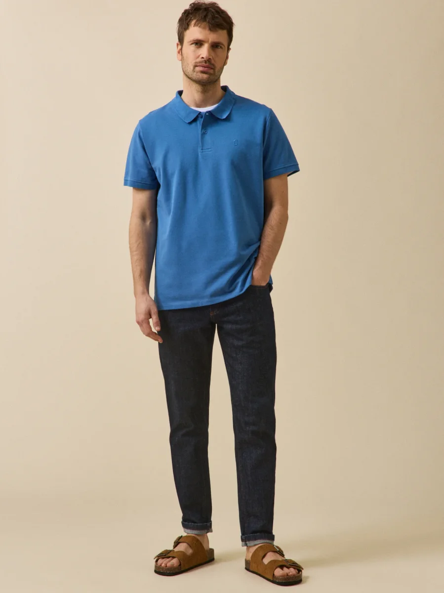 Polo uni maille piquée homme coton biologique – Image 5