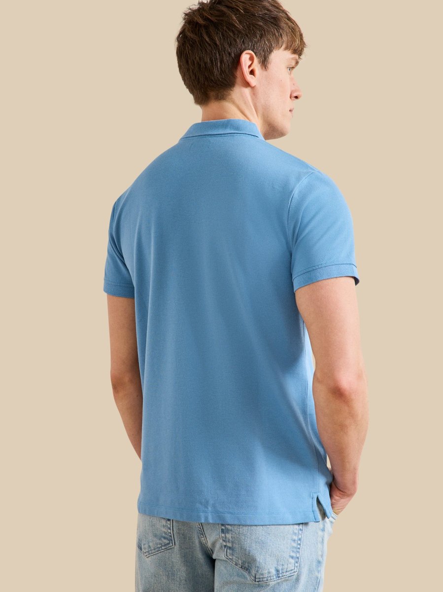 Polo uni maille piquée homme coton biologique – Image 3