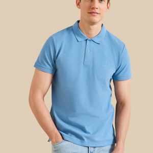 Polo uni maille piquée homme coton biologique