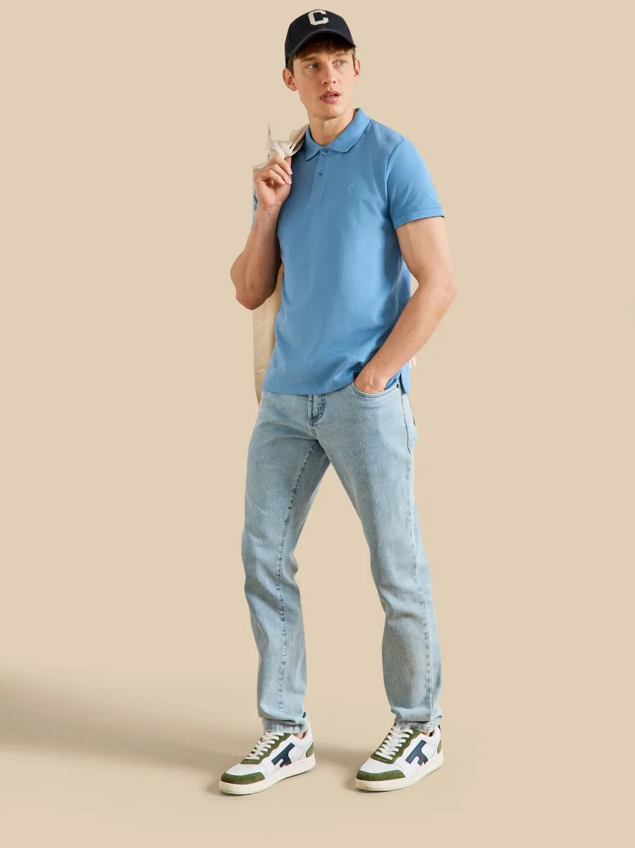 Polo uni maille piquée homme coton biologique – Image 6