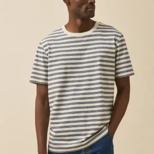 T-shirt rayé homme coton biologique