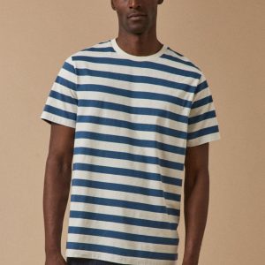 T-shirt rayé homme coton biologique