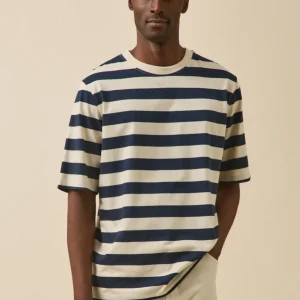 T-shirt rayé homme coton biologique