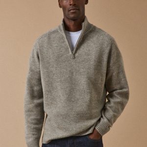 Pull col montant zippé Homme