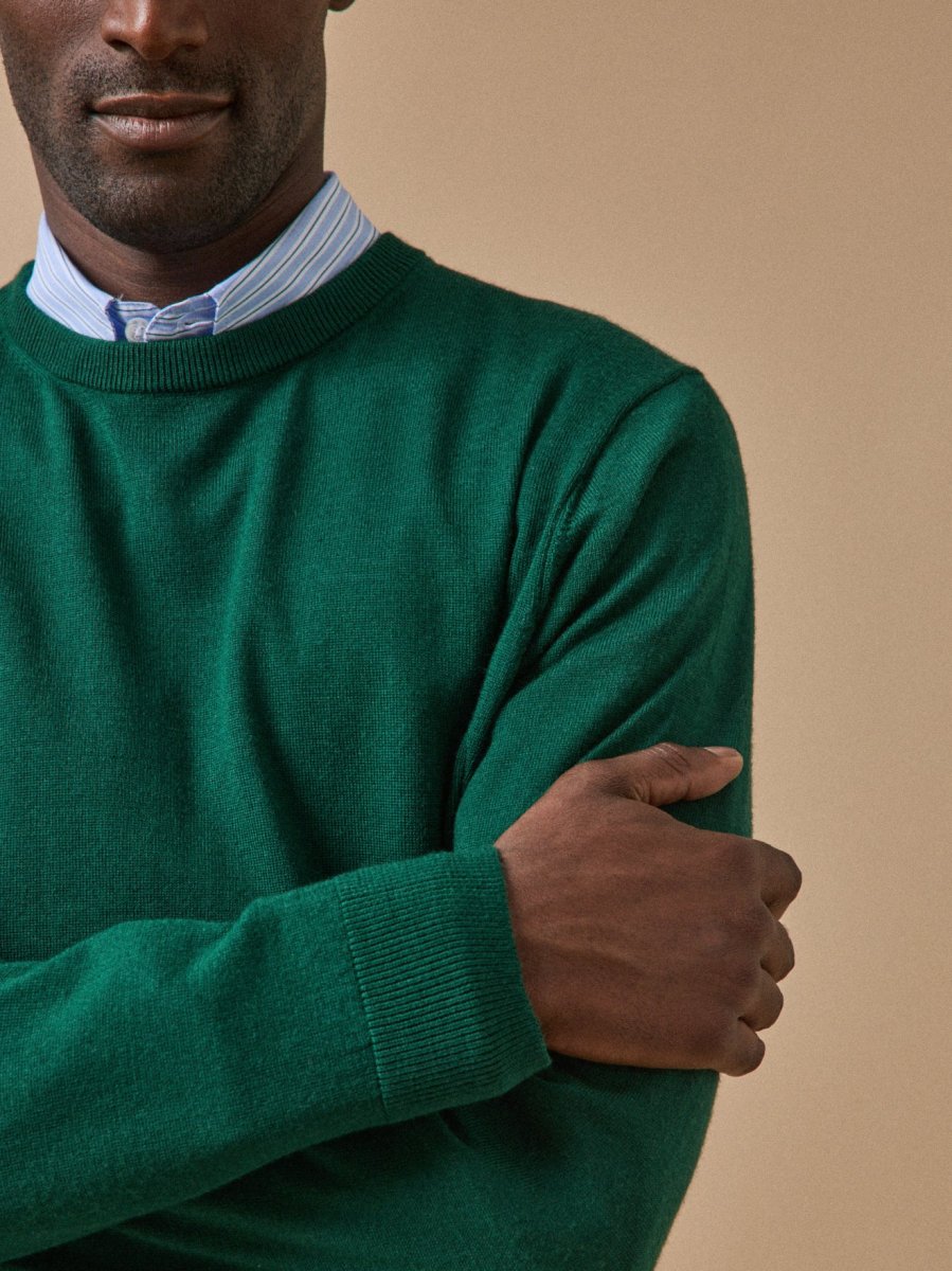 Pull fin col rond laine mérinos homme – Image 5