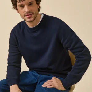 Pull effet sweat homme coton cachemire