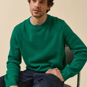 Pull effet sweat homme coton cachemire