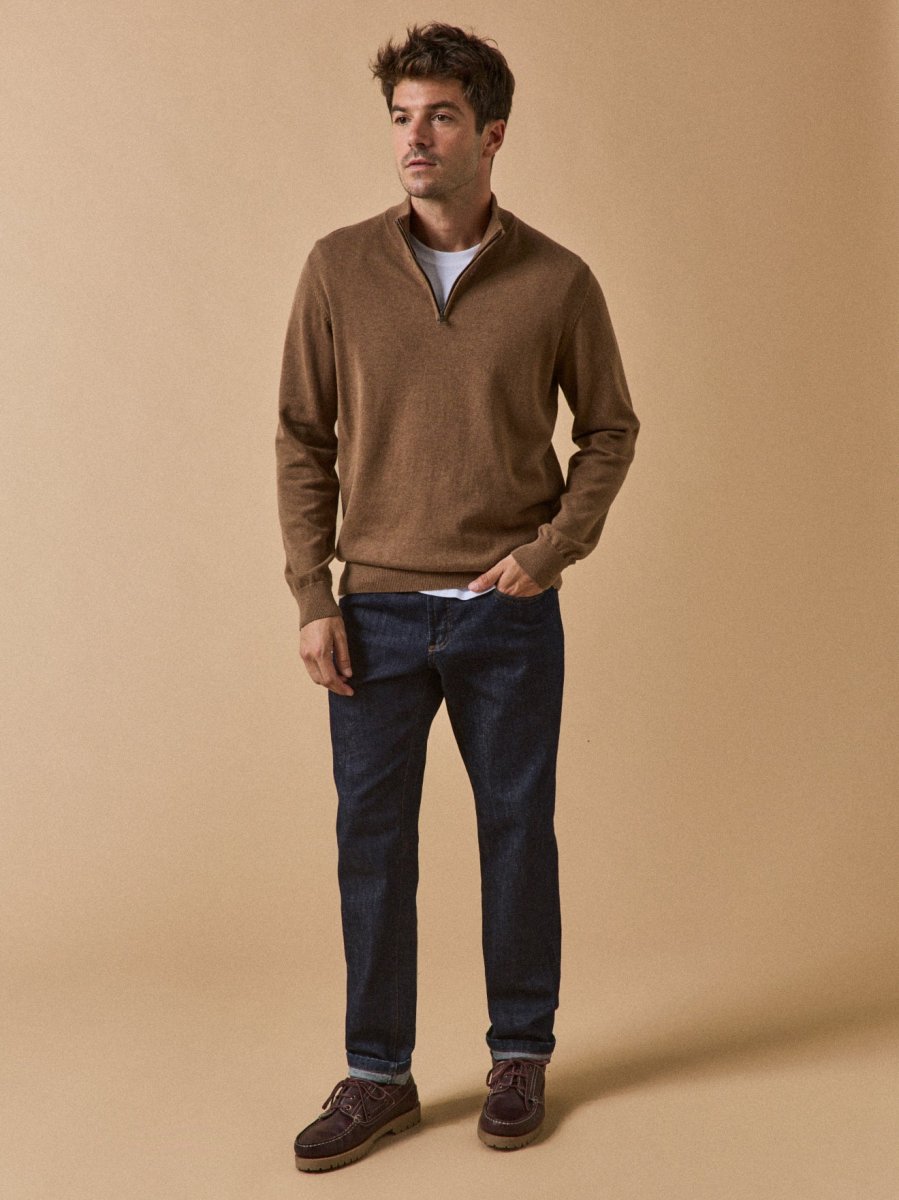 Pull col montant homme coton biologique et cachemire – Image 6