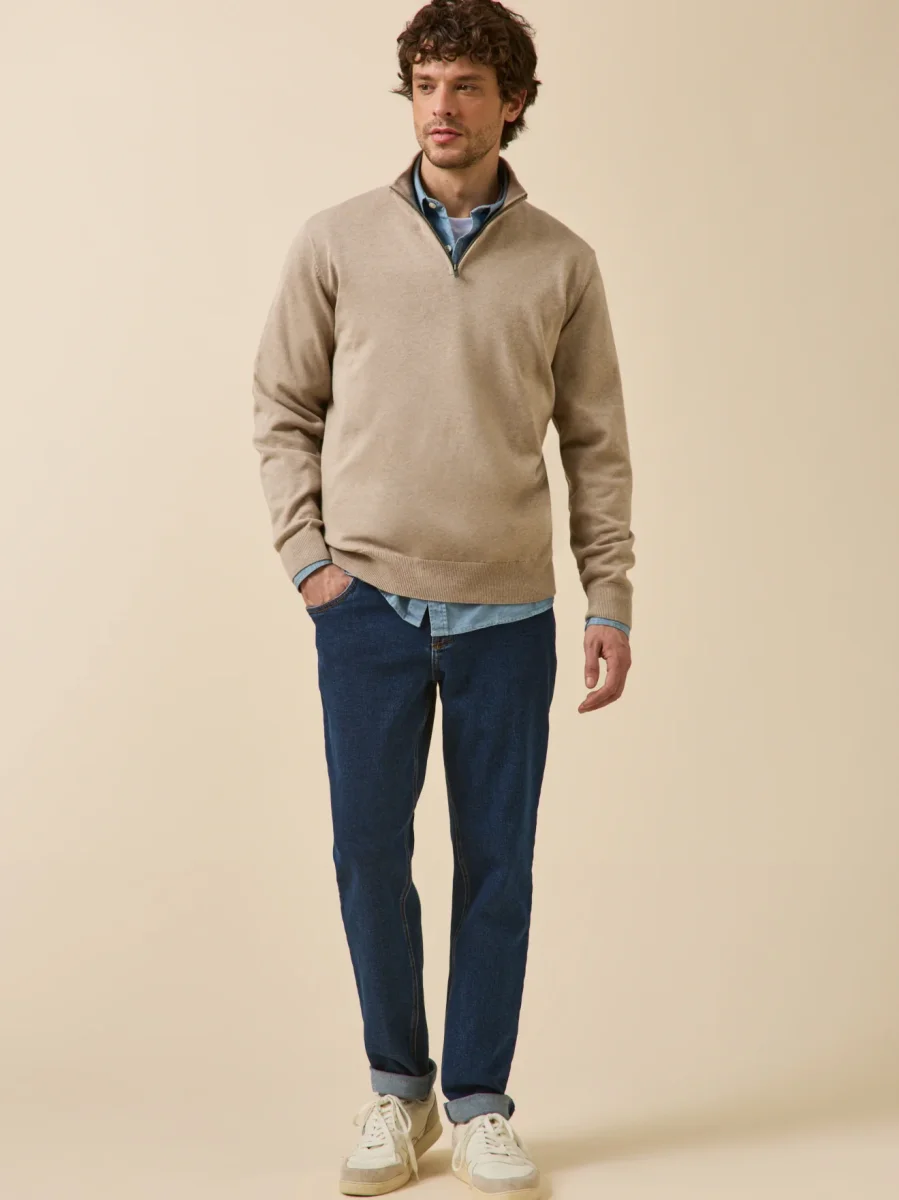 Pull col montant homme coton biologique et cachemire – Image 6