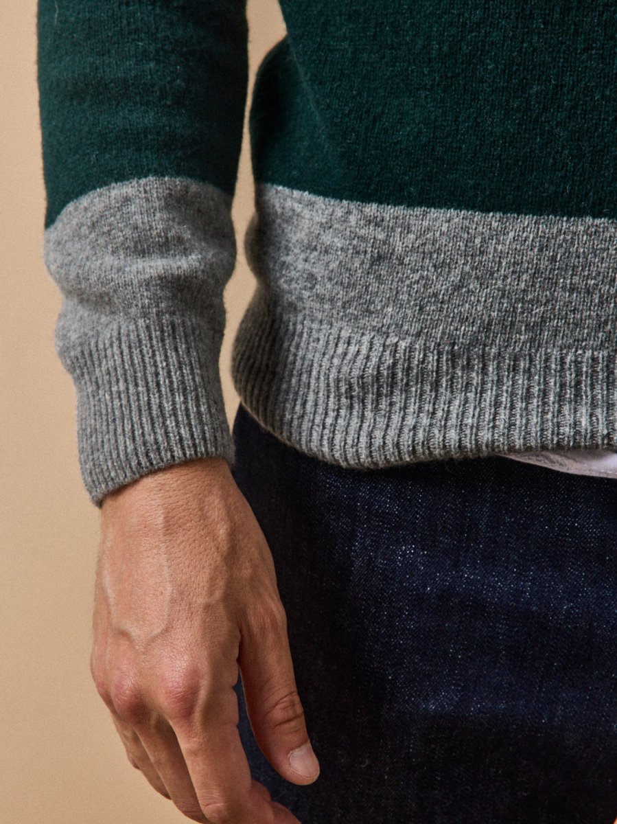 Pull rayé en laine majoritaire homme – Image 6