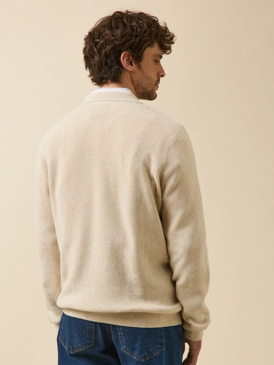 Pull col polo homme coton biologique – Image 3