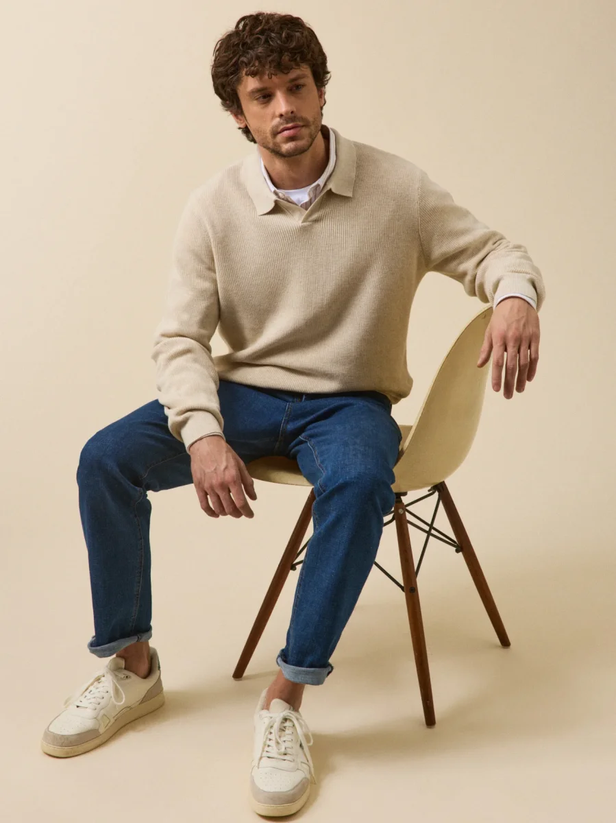 Pull col polo homme coton biologique – Image 5