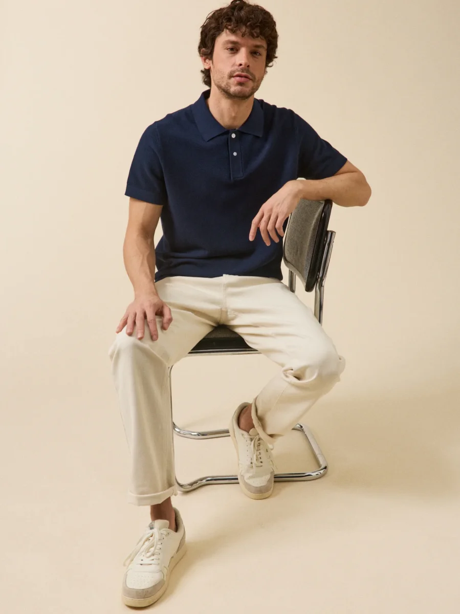 Pull col polo manches courtes homme – Image 5