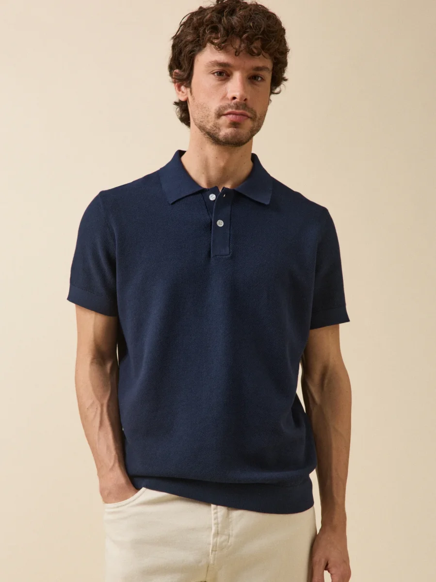Pull col polo manches courtes homme – Image 2