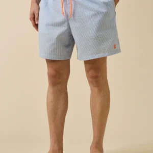 Short de bain seersucker rayé homme