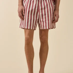 Short de bain rayé homme