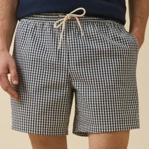 Short de bain seersucker vichy homme