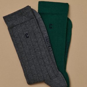 Chaussettes unies homme lot de 2 paires - Cyrillus X les 3 Tricoteurs