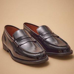 Mocassins cuir vernis femme