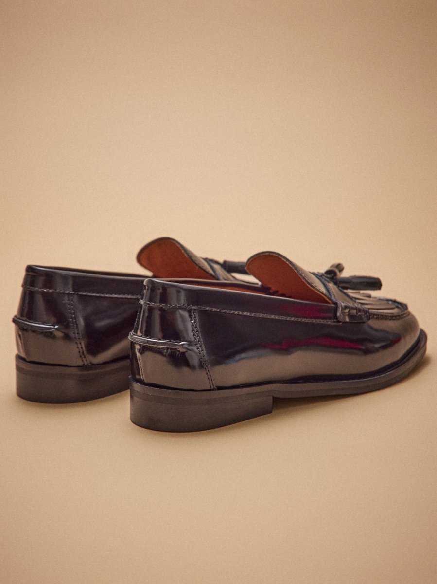 Mocassins frange et pompons cuir femme – Image 4