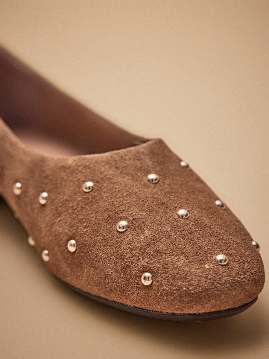 Ballerines cloutées cuir velouté femme – Image 6