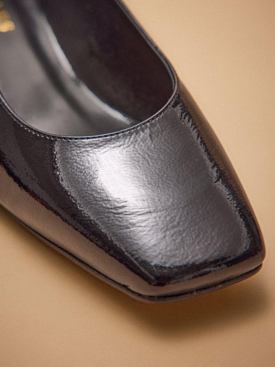 Salomés à talon cuir vernis femme – Image 6