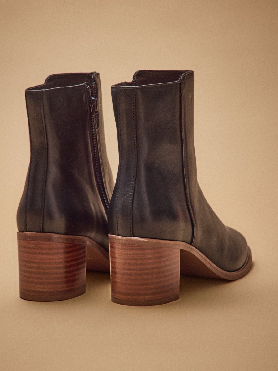 Boots à talon cuir femme – Image 4