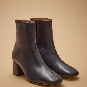 Boots à talon cuir femme