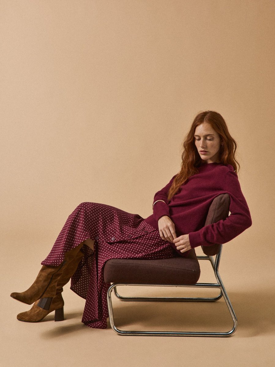 Bottes à talon cuir velouté femme – Image 7