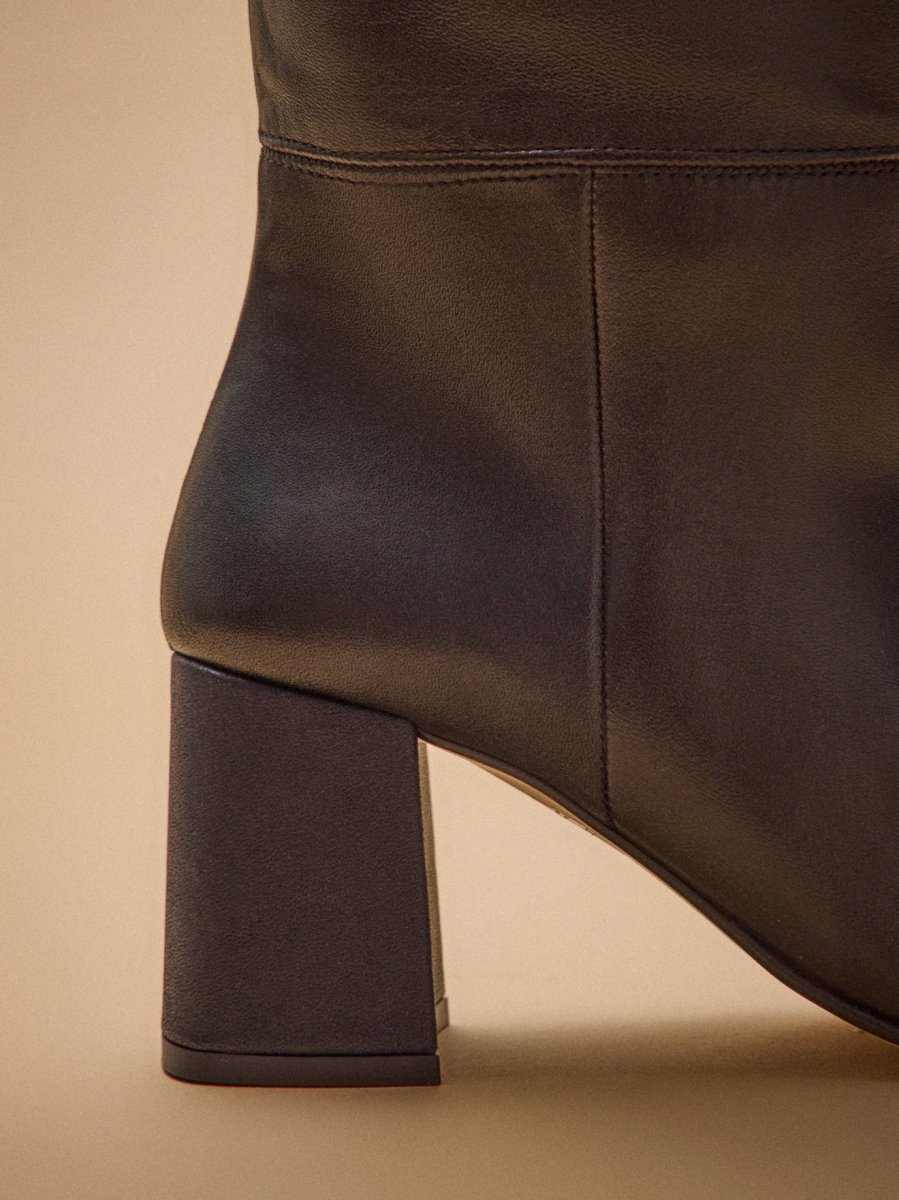 Bottes à talon cuir lisse femme – Image 5