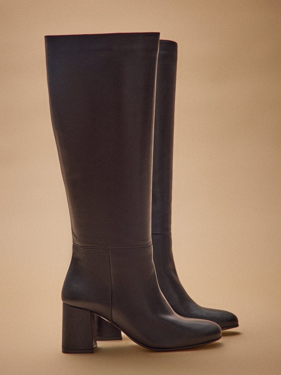 Bottes à talon cuir lisse femme – Image 3
