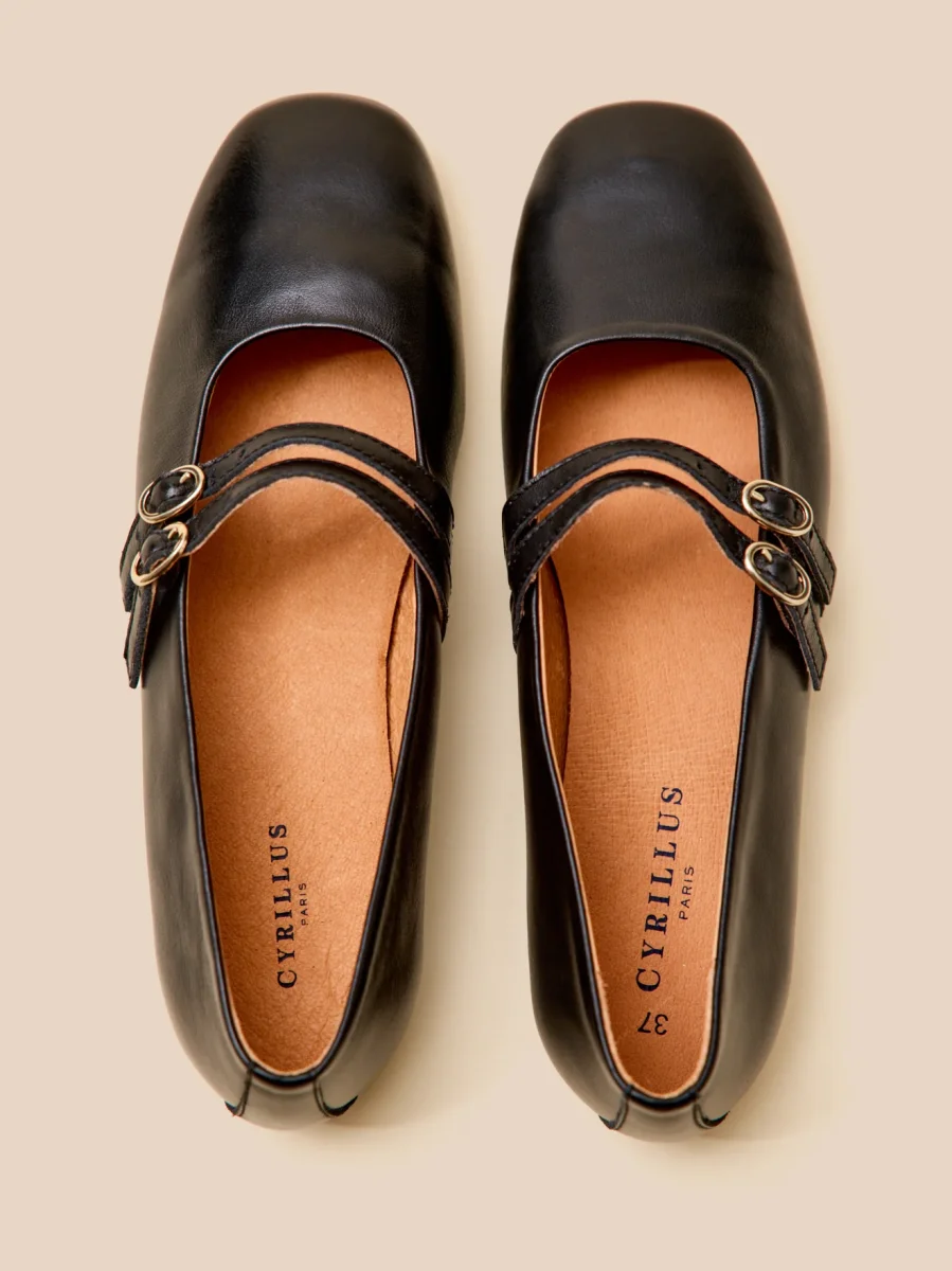 Ballerines 2 brides cuir femme – Image 6