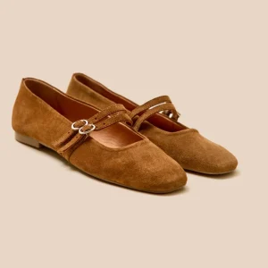 Ballerines 2 brides cuir femme