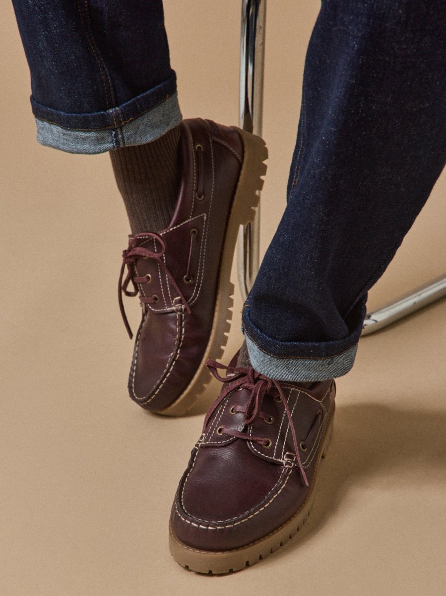 Chaussures bateau cuir homme – Image 3
