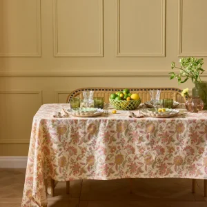 Nappe en coton fleuri indien - imprimé Pondichery